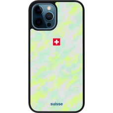 iPhone 12 / 12 Pro Case Hülle - Silikon schwarz Schweiz Away 2026 personalisierbares Fussballtrikot