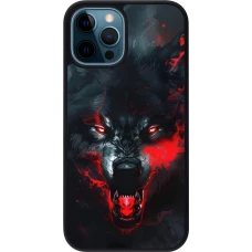 iPhone 12 / 12 Pro Case Hülle - Silikon schwarz Halloween 2024 mad werewolf