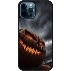 Coque iPhone 12 / 12 Pro - Silicone rigide noir Halloween 2026 The Wicked Pumpkin