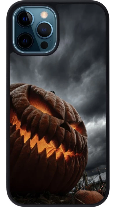 Coque iPhone 12 / 12 Pro - Silicone rigide noir Halloween 2026 The Wicked Pumpkin