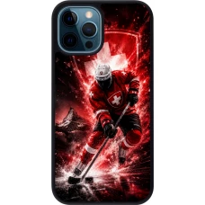 iPhone 12 / 12 Pro Case Hülle - Silikon schwarz Hockey World Championship Player