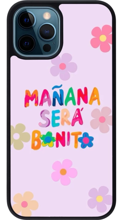 iPhone 12 / 12 Pro Case Hülle - Silikon schwarz Karol G Manana sera bonito
