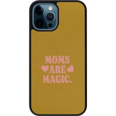 iPhone 12 / 12 Pro Case Hülle - Silikon schwarz Mom 2026 Are Magic