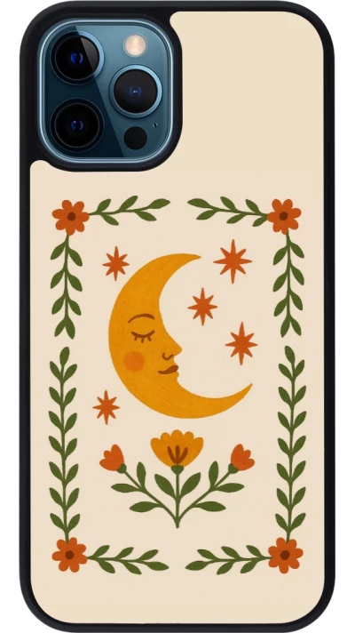 iPhone 12 / 12 Pro Case Hülle - Silikon schwarz Half moon stamp 2026