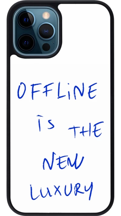 iPhone 12 / 12 Pro Case Hülle - Silikon schwarz Offline is the new luxury