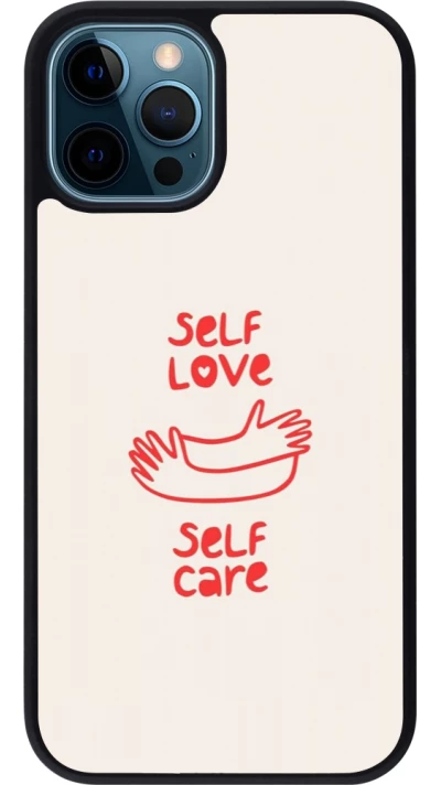 iPhone 12 / 12 Pro Case Hülle - Silikon schwarz Saint Valentines Day 26 Self love self care