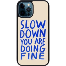 iPhone 12 / 12 Pro Case Hülle - Silikon schwarz Slow down 2026