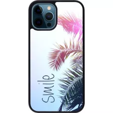 Hülle iPhone 12 / 12 Pro - Silikon schwarz Smile 05