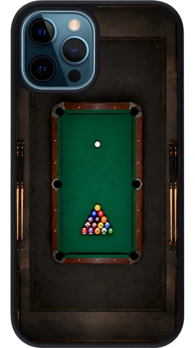 Coque iPhone 12 / 12 Pro - Silicone rigide noir Sports 2026 Billard