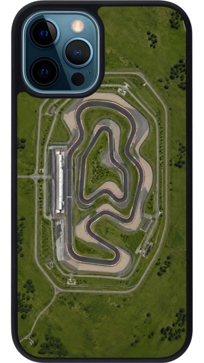 Coque iPhone 12 / 12 Pro - Silicone rigide noir Sports 2026 Circuit