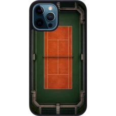 Coque iPhone 12 / 12 Pro - Silicone rigide noir Sports 2026 Tennis