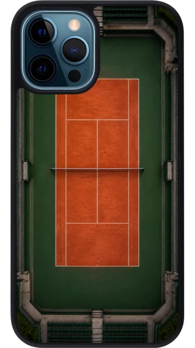 Coque iPhone 12 / 12 Pro - Silicone rigide noir Sports 2026 Tennis