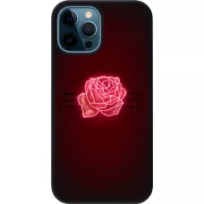 iPhone 12 / 12 Pro Case Hülle - Silikon schwarz Spring 23 neon rose