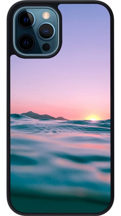 Coque iPhone 12 / 12 Pro - Silicone rigide noir Summer 2021 12