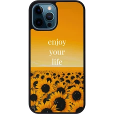 iPhone 12 / 12 Pro Case Hülle - Silikon schwarz Summer 2026 Enjoy your life