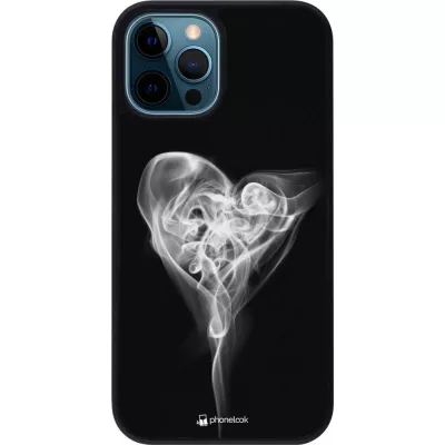 Hülle iPhone 12 / 12 Pro - Silikon schwarz Valentine 2022 Black Smoke