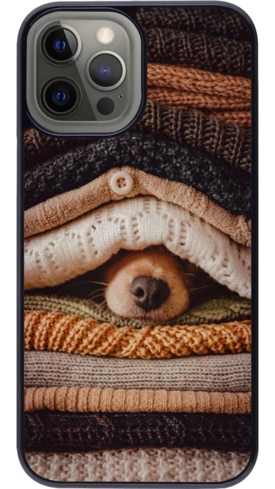 Coque iPhone 12 Pro Max - Autumn 26 Dog under the covers