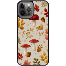 iPhone 12 Pro Max Case Hülle - Autumn 26 Mushrooms and leaves