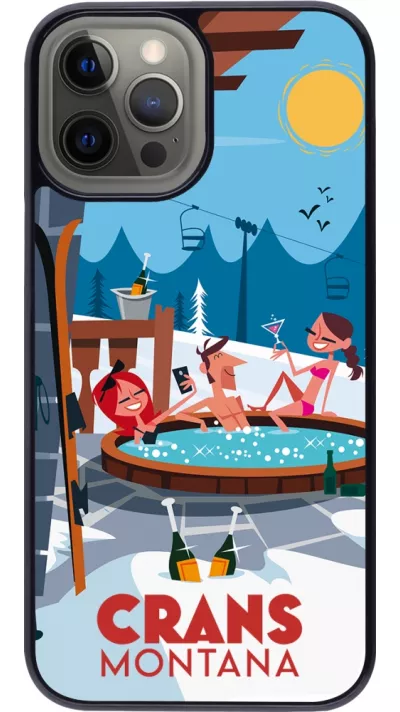 iPhone 12 Pro Max Case Hülle - Crans-Montana Mountain Jacuzzi