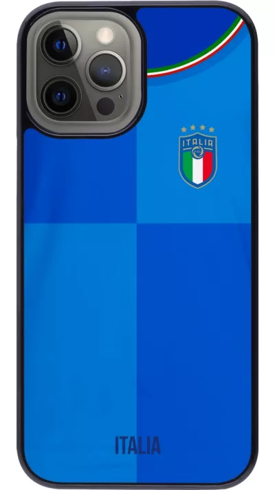 Coque iPhone 12 Pro Max - Maillot de football Italie 2022 personnalisable