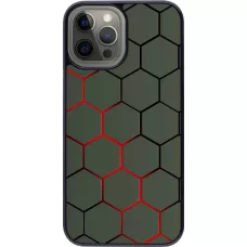 Coque iPhone 12 Pro Max - Geometric Line red