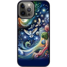 iPhone 12 Pro Max Case Hülle - Fliegender Blumen-Eule