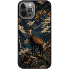 iPhone 12 Pro Max Case Hülle - Linocut Gämse