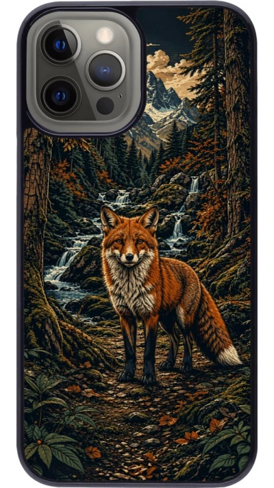 Coque iPhone 12 Pro Max - Linocut Renard