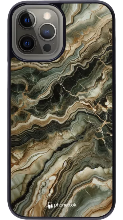 iPhone 12 Pro Max Case Hülle - Oliv Marmor
