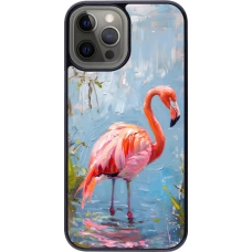iPhone 12 Pro Max Case Hülle - Paint Flamingo