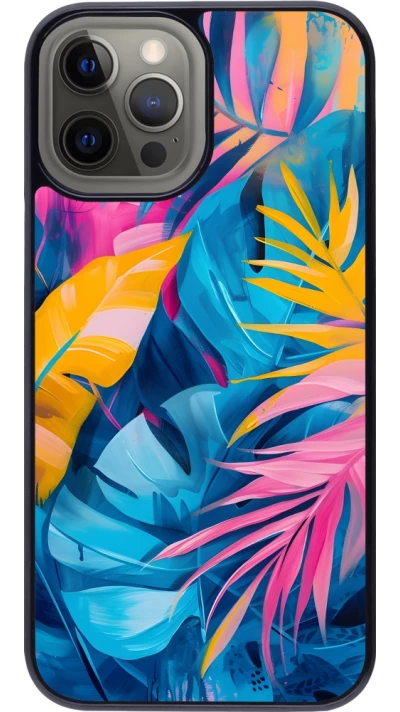 iPhone 12 Pro Max Case Hülle - Palms Blue