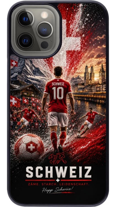 iPhone 12 Pro Max Case Hülle - Fussball Schweiz splash 2026