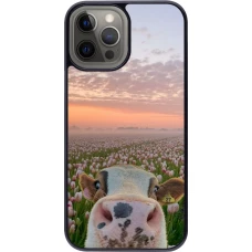 Coque iPhone 12 Pro Max - Cow with tulips Spring 2026