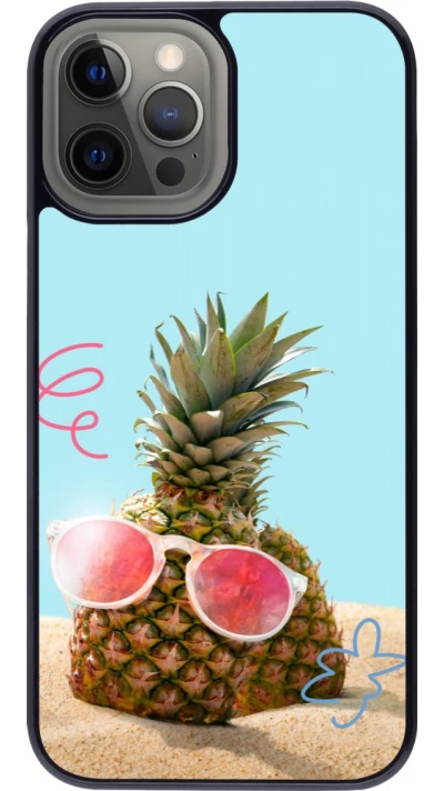 Coque iPhone 12 Pro Max - Pineapple with glasses Summer 2026