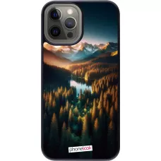 iPhone 12 Pro Max Case Hülle - Sonnenuntergang Waldsee