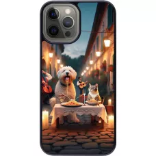 Coque iPhone 12 Pro Max - Valentine 2024 Dog & Cat Candlelight