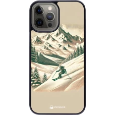 Coque iPhone 12 Pro Max - Vintage Ski Mountain