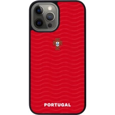 iPhone 12 Pro Max Case Hülle - Silikon schwarz Portugal 2026 personalisierbares Fussballtrikot