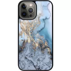 Coque iPhone 12 Pro Max - Silicone rigide noir Marble 04