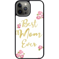 Coque iPhone 12 Pro Max - Silicone rigide noir Mom 2024 best Mom ever