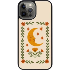 iPhone 12 Pro Max Case Hülle - Silikon schwarz Half moon stamp 2026