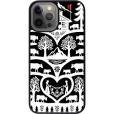 Coque iPhone 12 Pro Max - Silicone rigide noir Poya Suisse 2 noir