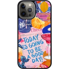 Coque iPhone 12 Pro Max - Silicone rigide noir Preppy Today is Going to be a good day