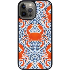 Coque iPhone 12 Pro Max - Silicone rigide noir Crabs and pearls Summer 2026