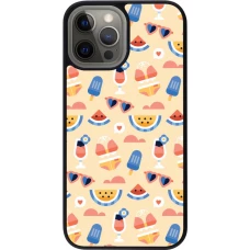 iPhone 12 Pro Max Case Hülle - Silikon schwarz Pattern Summer 2026