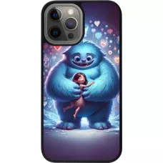 Coque iPhone 12 Pro Max - Silicone rigide noir Valentine 2024 Fluffy Love