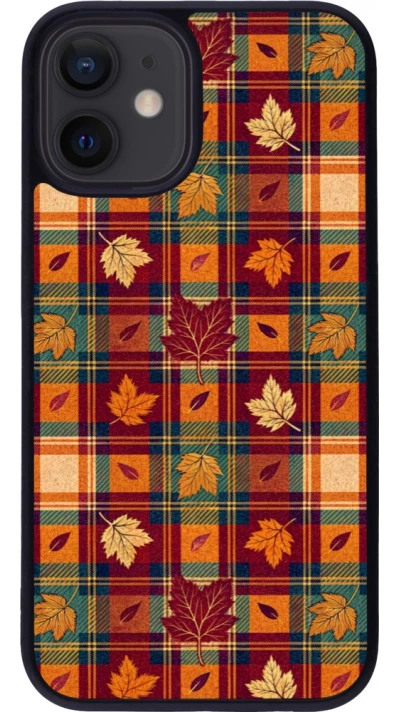 Coque iPhone 12 mini - Silicone rigide noir Autumn 26 Autumn pattern