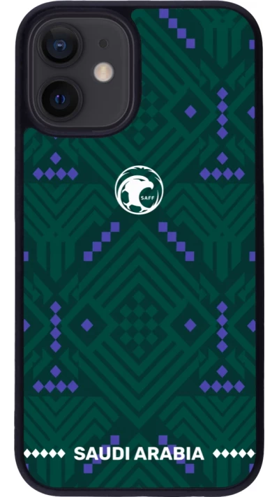 iPhone 12 mini Case Hülle - Silikon schwarz Saudi Arabien 2026 personalisierbares Fussballtrikot