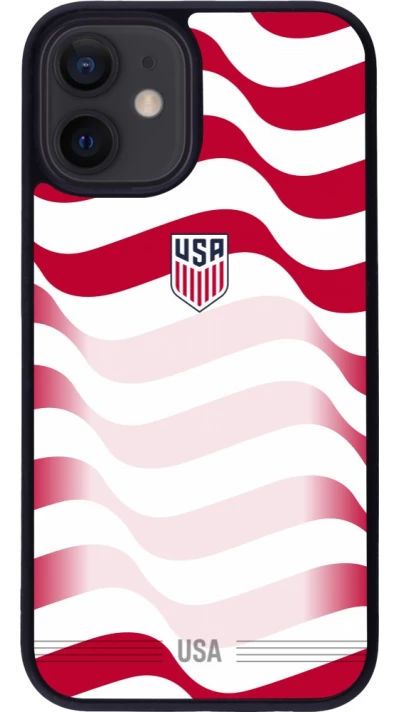 iPhone 12 mini Case Hülle - Silikon schwarz Vereinigten Staaten 2026 personalisierbares Fussballtrikot