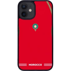 iPhone 12 mini Case Hülle - Silikon schwarz Marokko 2026 personalisierbares Fussballtrikot